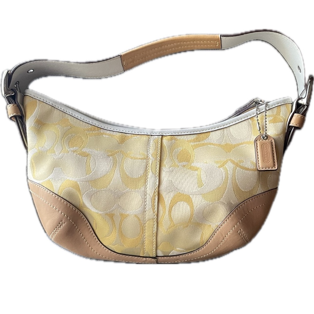 SOLD Coach Optic Signature Yellow Purse
